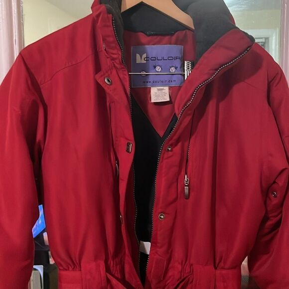 Vintage 90s 80s couloir women’s red ski snow mountaineering jumpsuit outfit - Picture 12 of 17